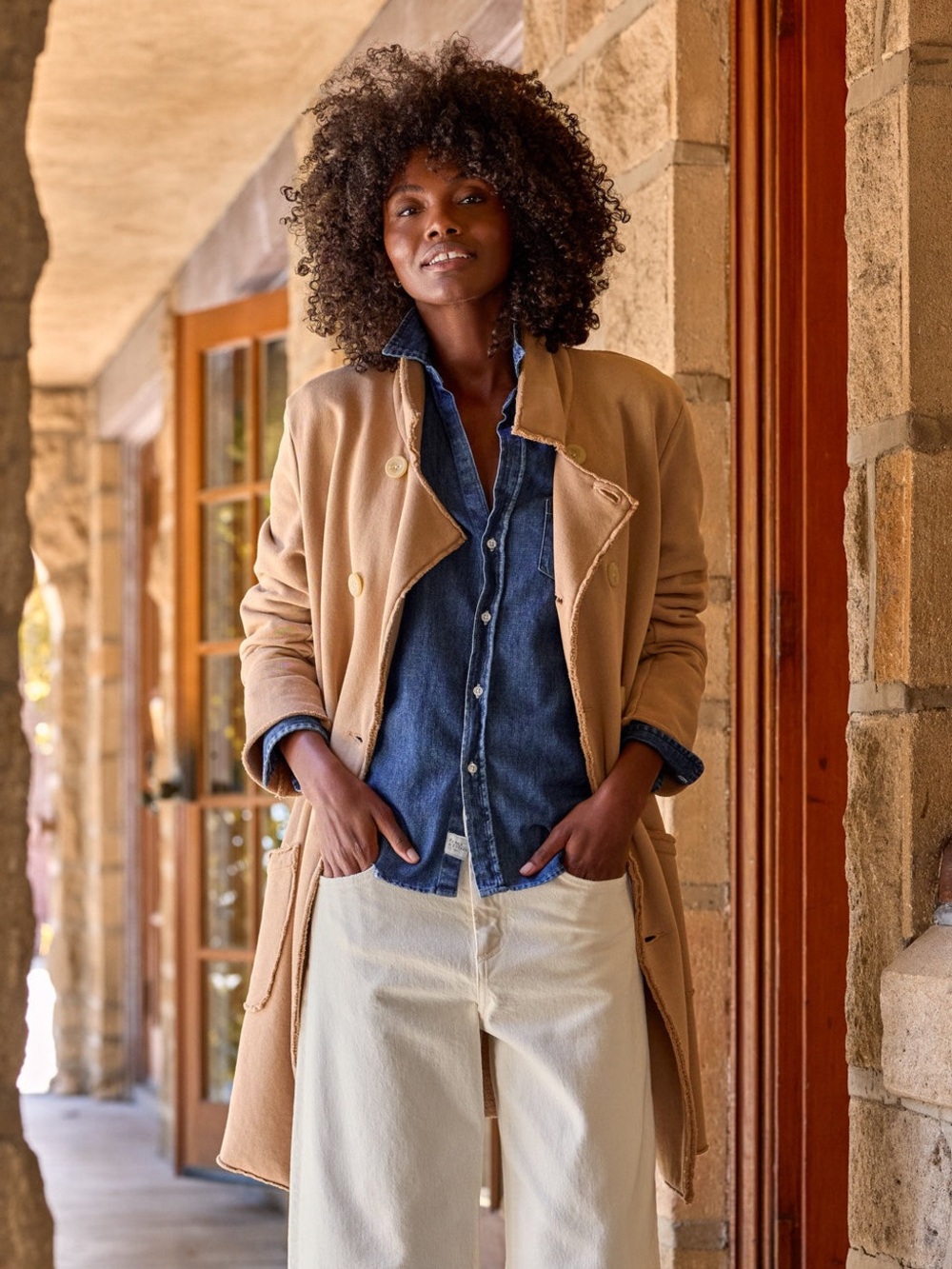 Frank & Eileen Belfast Trench Cotton Coat Size S